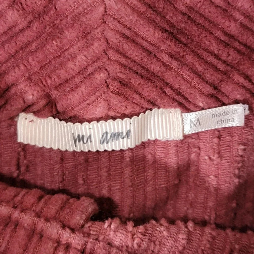 Mi Ami Francescas Rust Color Button Front Corduro… - image 2